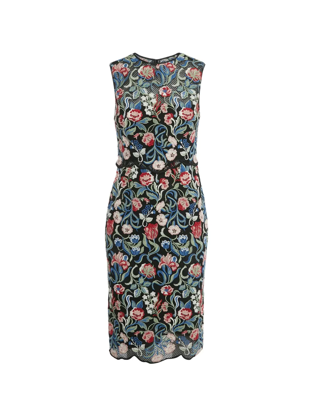 Valentino Garavani Pre-Owned Abito con ricamo a fiori - Nero