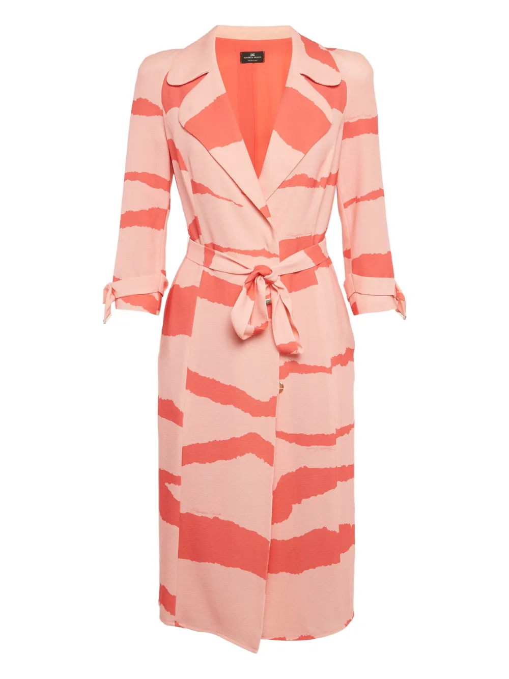 Elisabetta Franchi Abito midi con stampa astratta - Arancione
