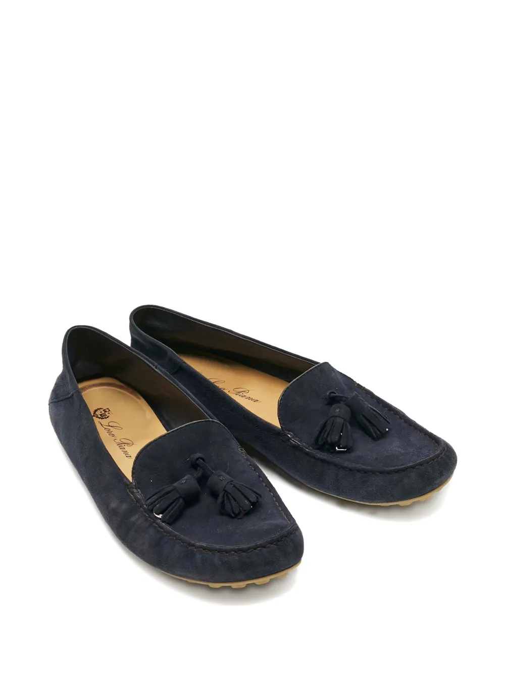 Loro Piana Pre-Owned tassel suede loafers - Blauw