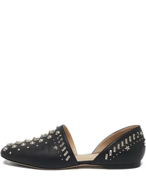Jimmy Choo Pre-Owned studded leather ballet flats