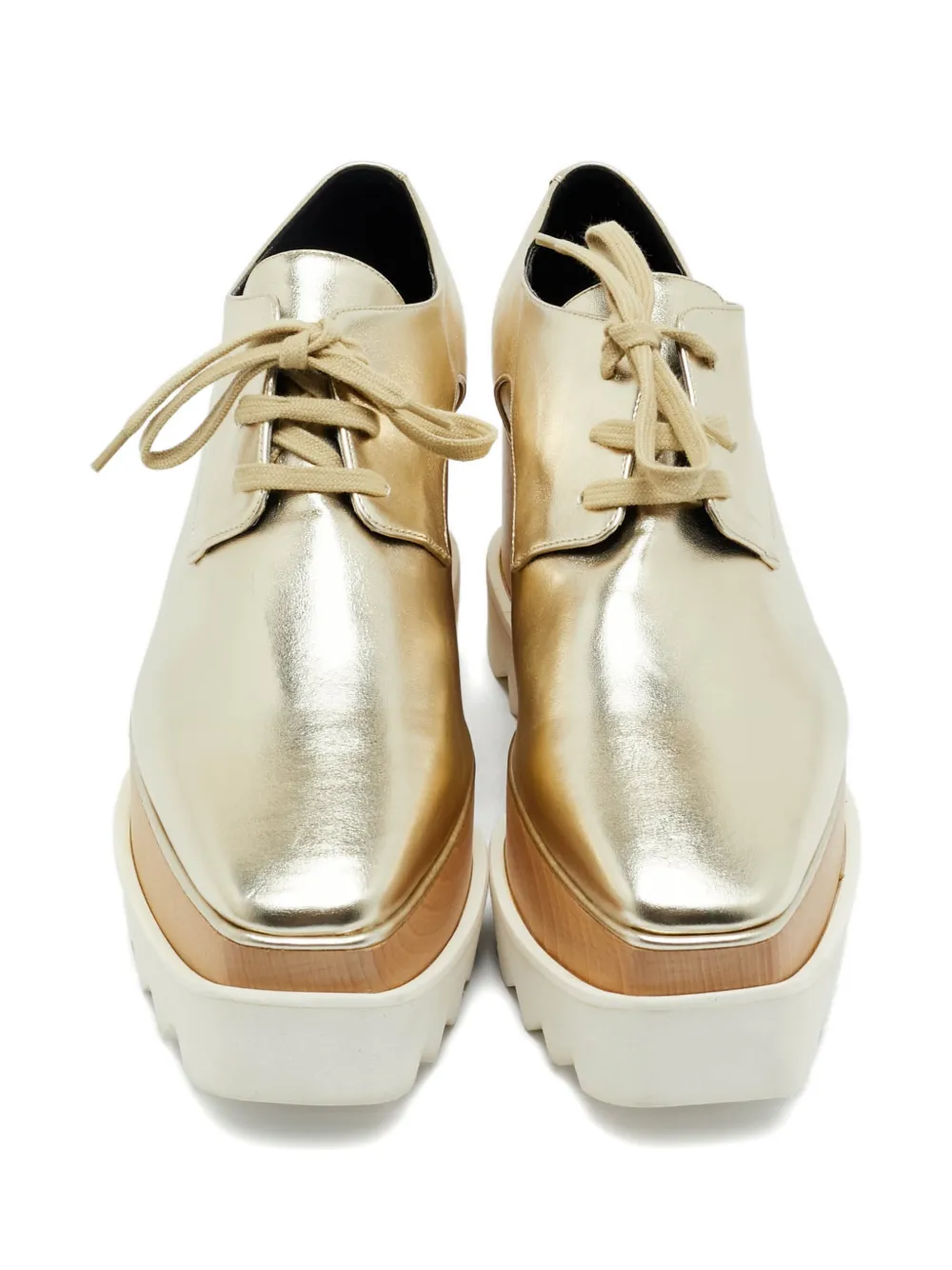Stella McCartney Pre-Owned Elyse star-cut platform sneakers - Goud