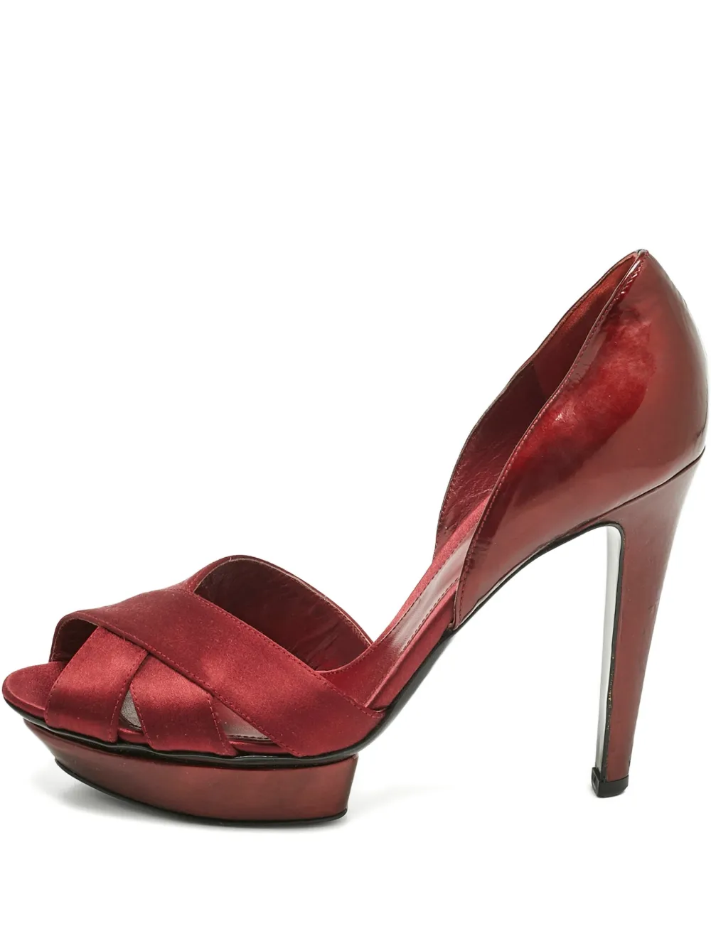 Sergio Rossi criss-cross-strap heeled pumps – Red