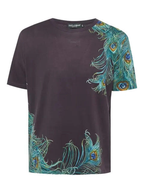 Dolce & Gabbana Pre-Owned peacock print T-shirt