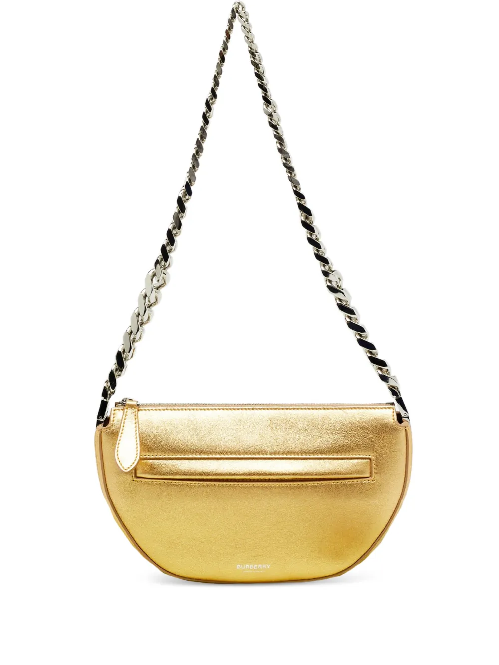 Burberry Pre-Owned Borsa a spalla Olympia mini in pelle - Oro