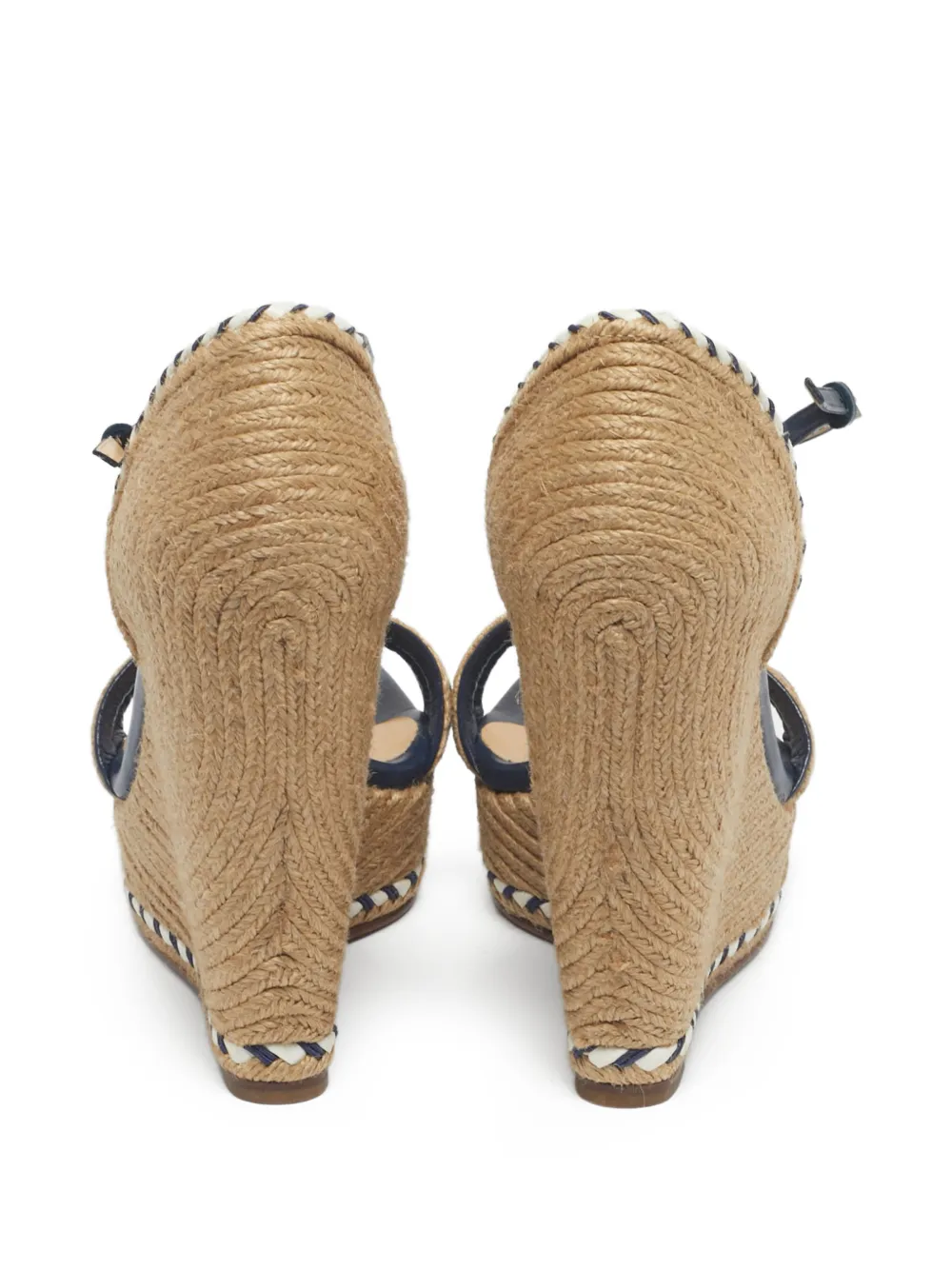 Gucci Pre-Owned espadrille wedge sandals - Beige