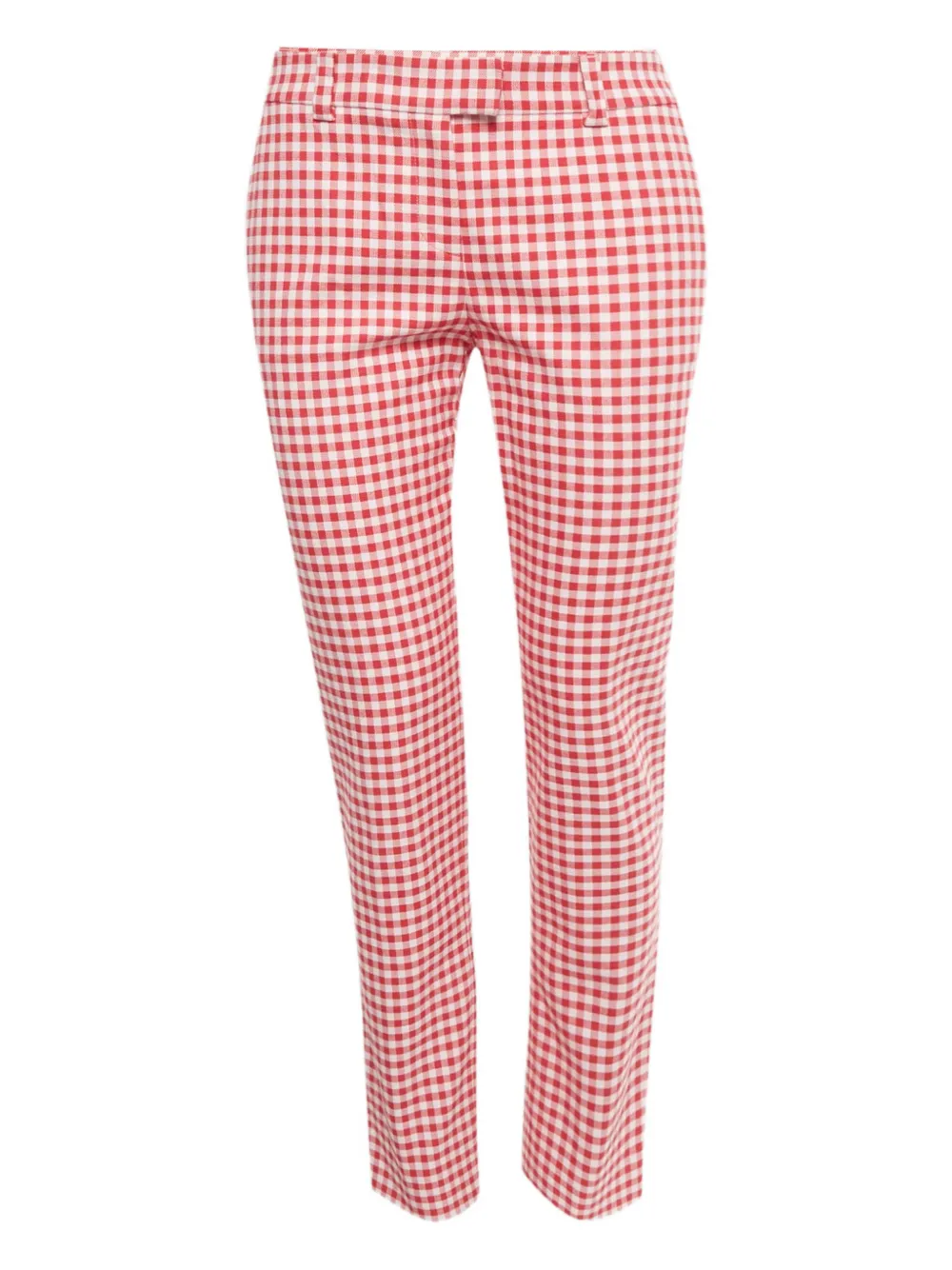 Red Valentino Vintage gingham cotton trousers - Rosso