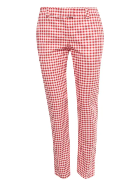 Red Valentino Vintage gingham cotton trousers
