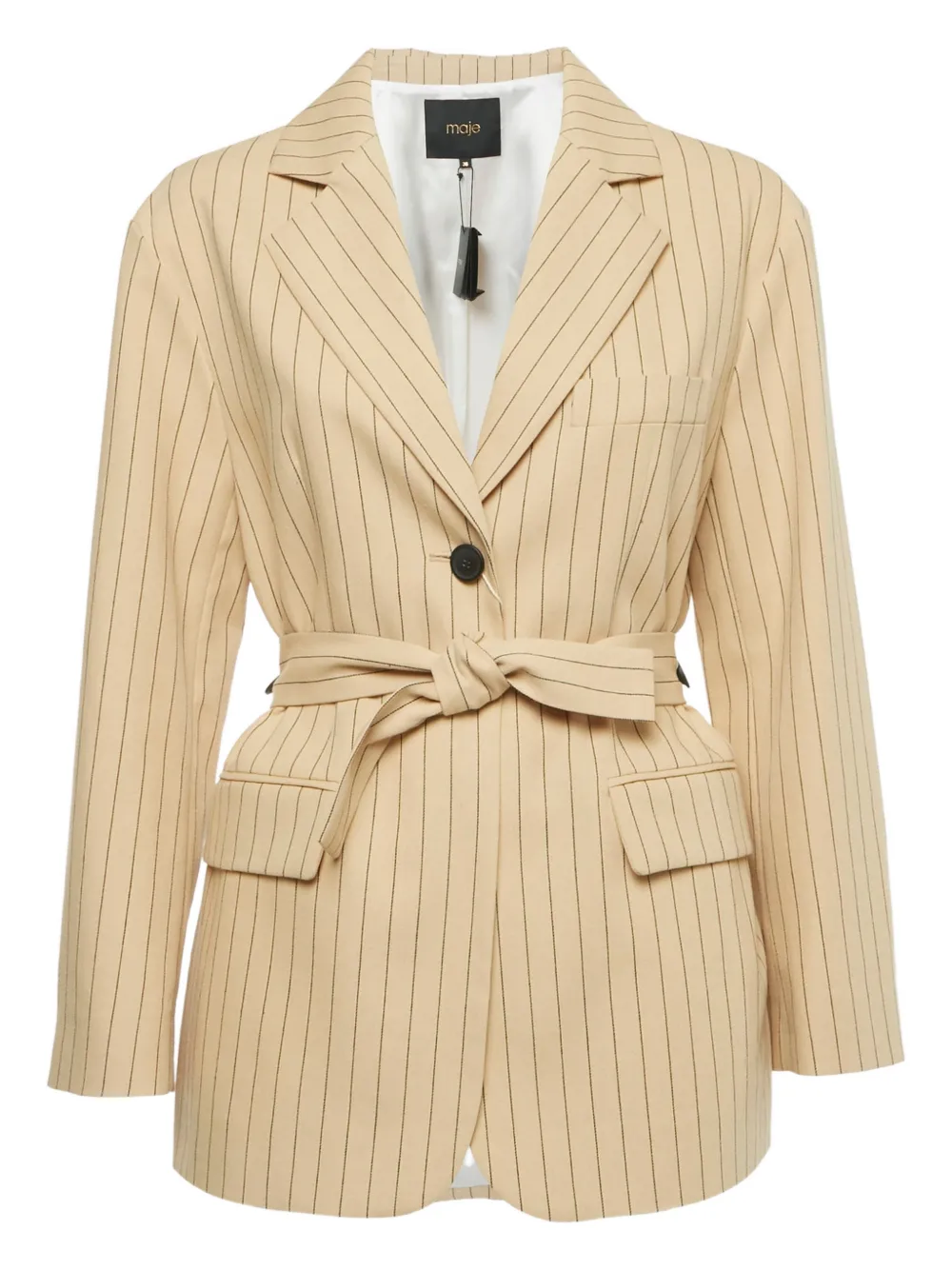 Maje striped belted blazer - Toni neutri