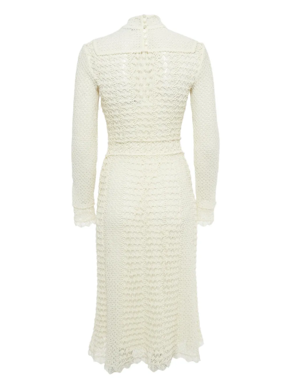 Christian Dior Pre-Owned patterned knit midi dress - Beige