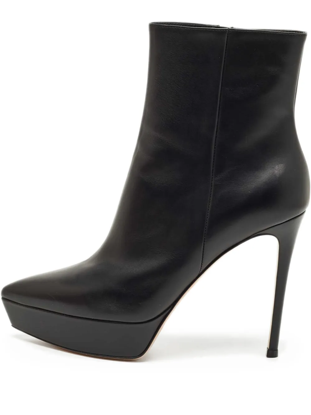 Gianvito Rossi leather platform booties - Schwarz