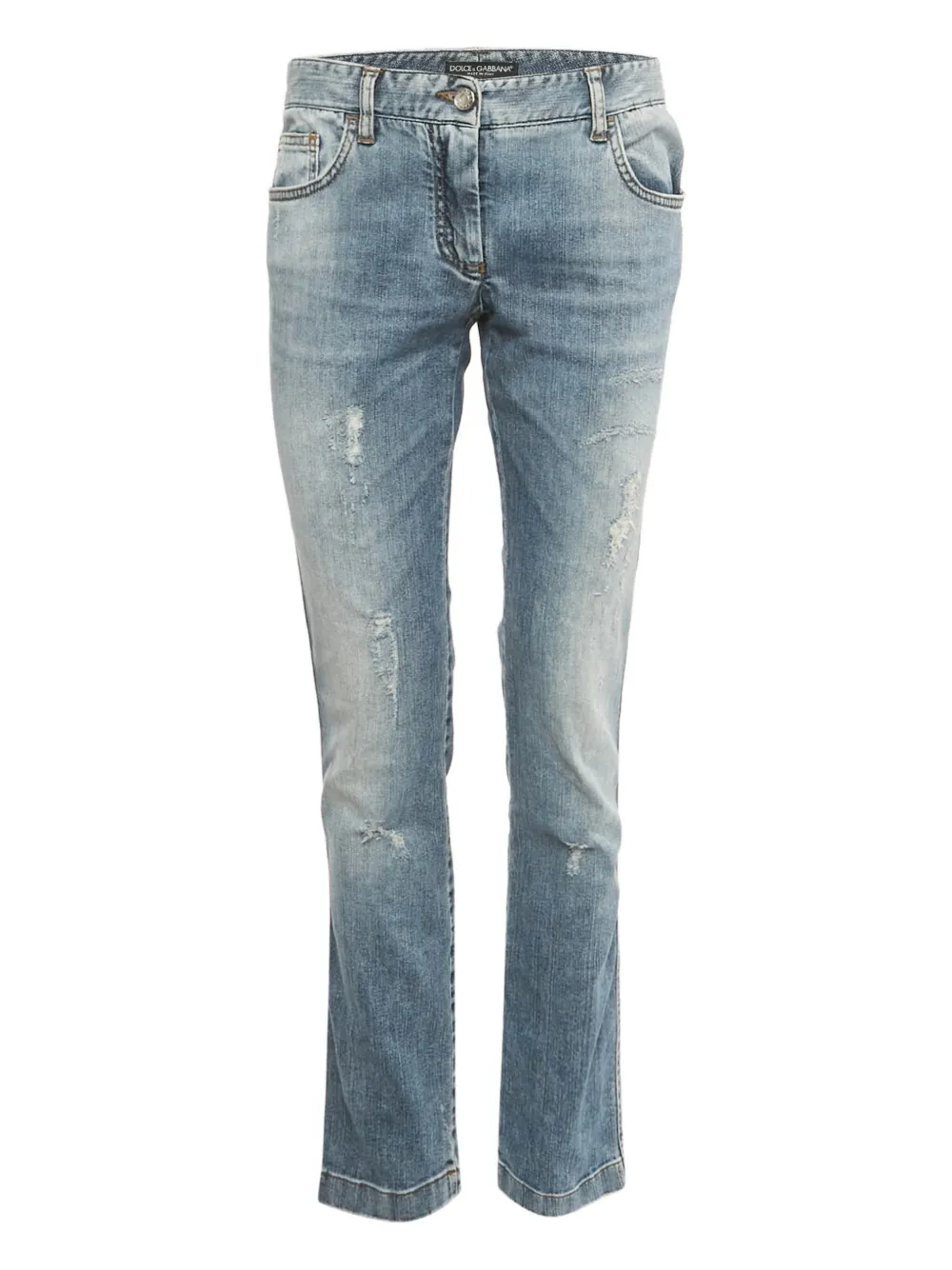 Dolce & Gabbana Pre-Owned Jeans con effetto schiarito - Blu