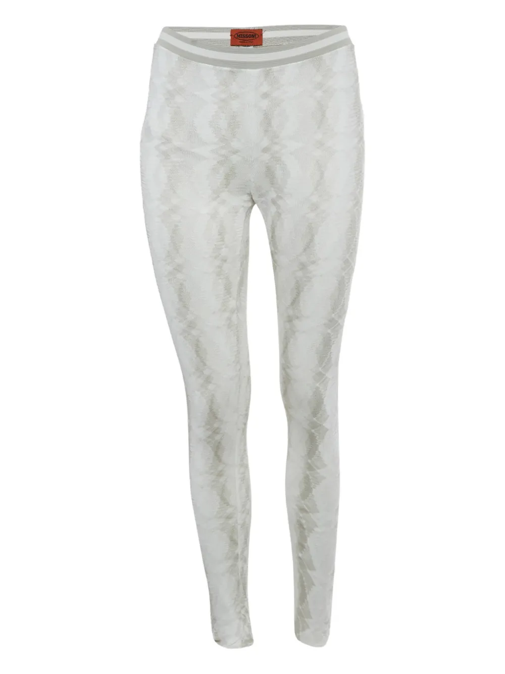Missoni Pre-Owned patterned rib-knit trousers - Bianco