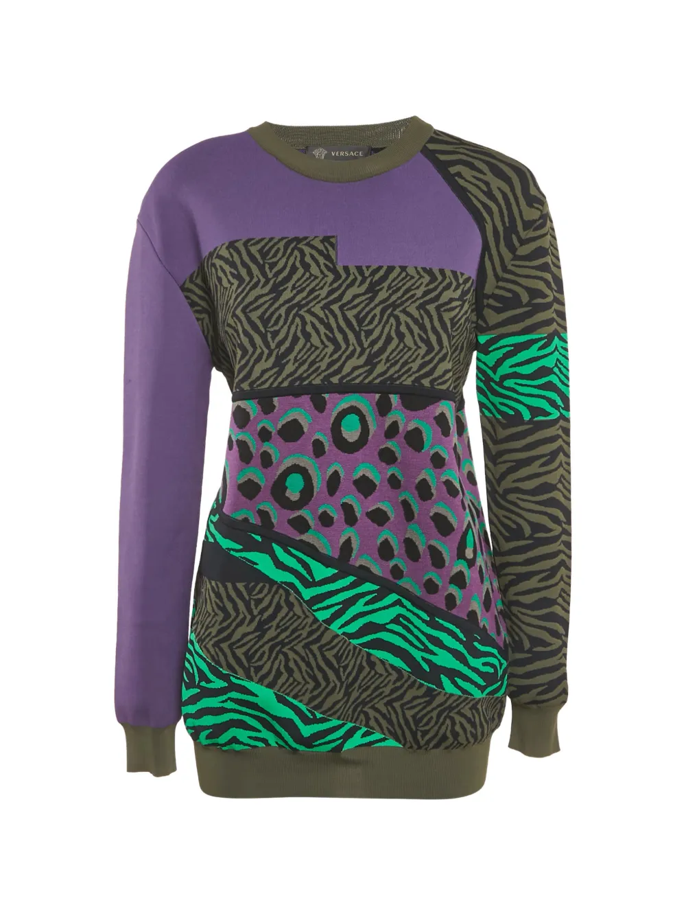 Versace Pre-Owned animal-print jersey top - Viola