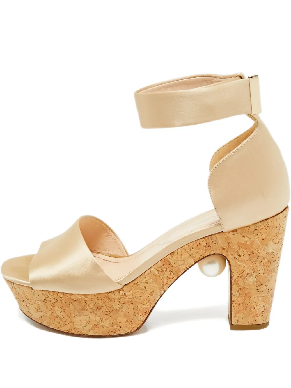 Nicholas Kirkwood satin-effect platform sandals - Toni neutri