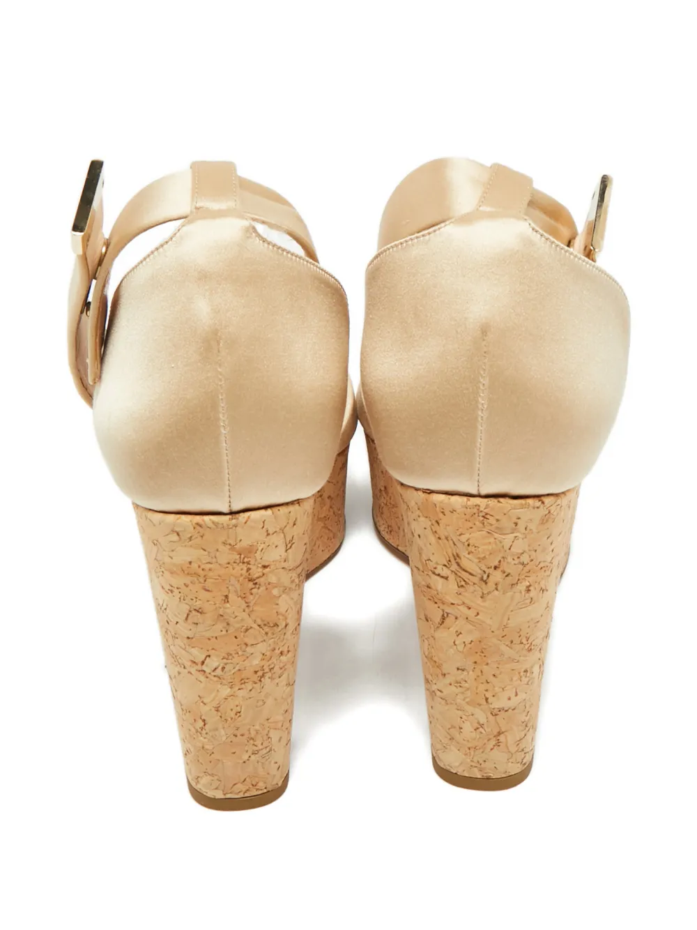 Nicholas Kirkwood satin-effect platform sandals - Beige