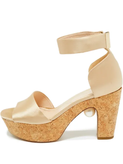 Nicholas Kirkwood satin-effect platform sandals