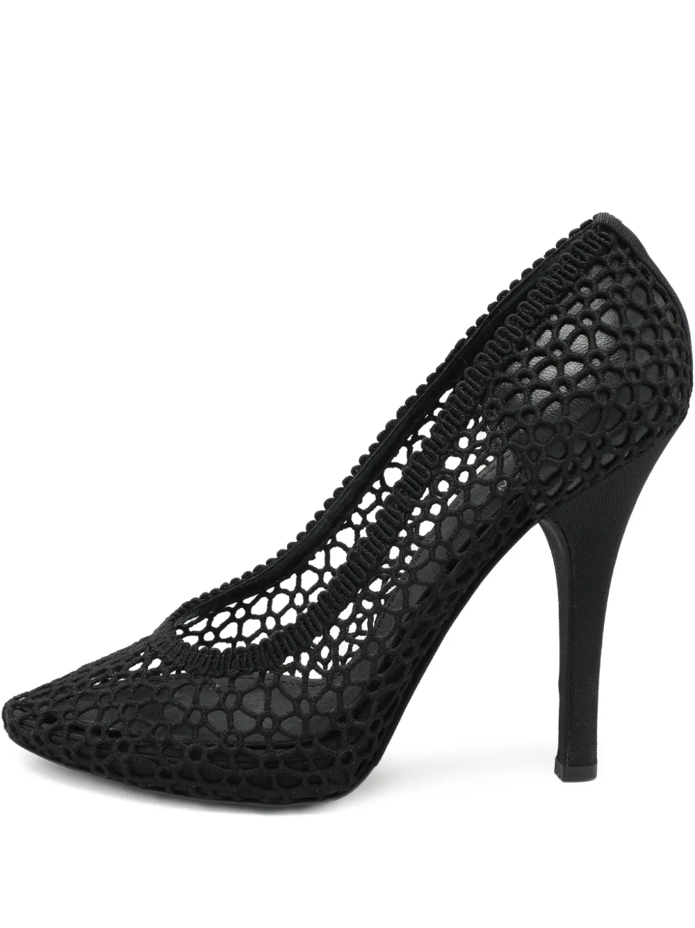 Pre-owned Dolce & Gabbana Crochet Heeled Pumps In Black