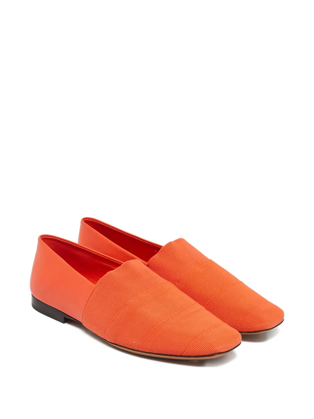 Ferragamo Pre-Owned Grosgrain Smoking leather slippers - Oranje