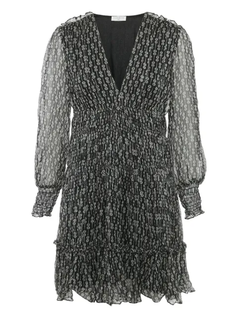 SANDRO floral-print long-sleeve dress