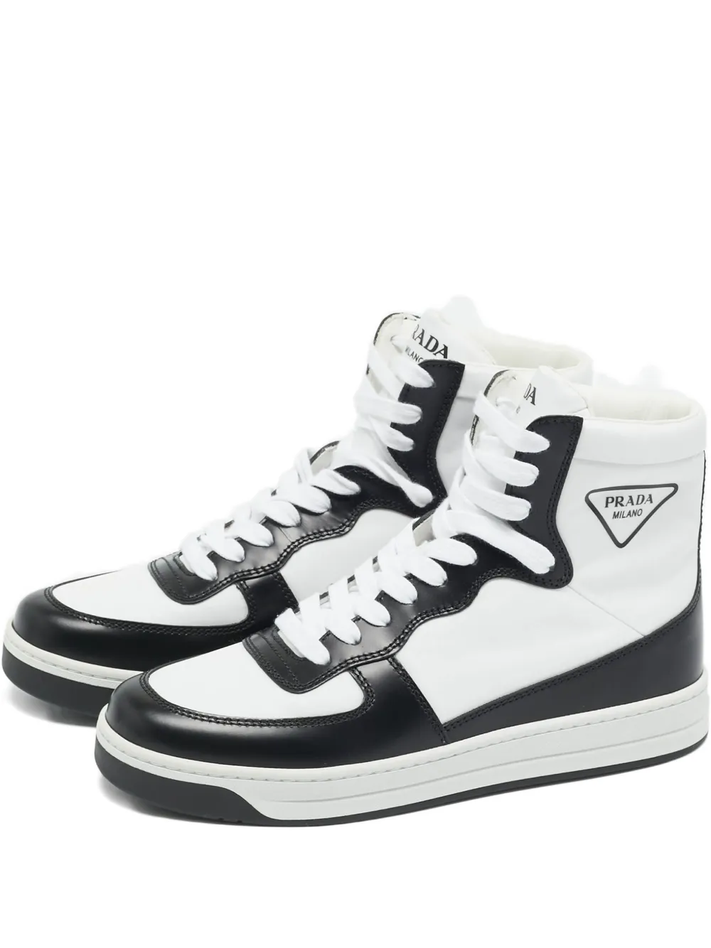Prada Pre-Owned New Avenue leather sneakers - Bianco