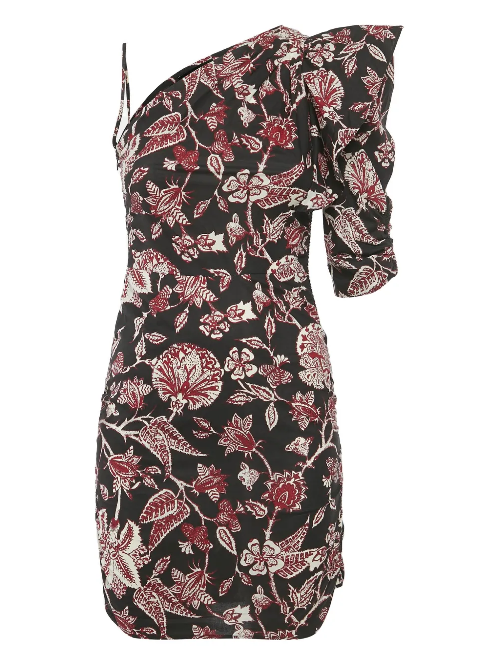 Isabel Marant Vintage robe courte fleurie à une épaule | noir | Image 1