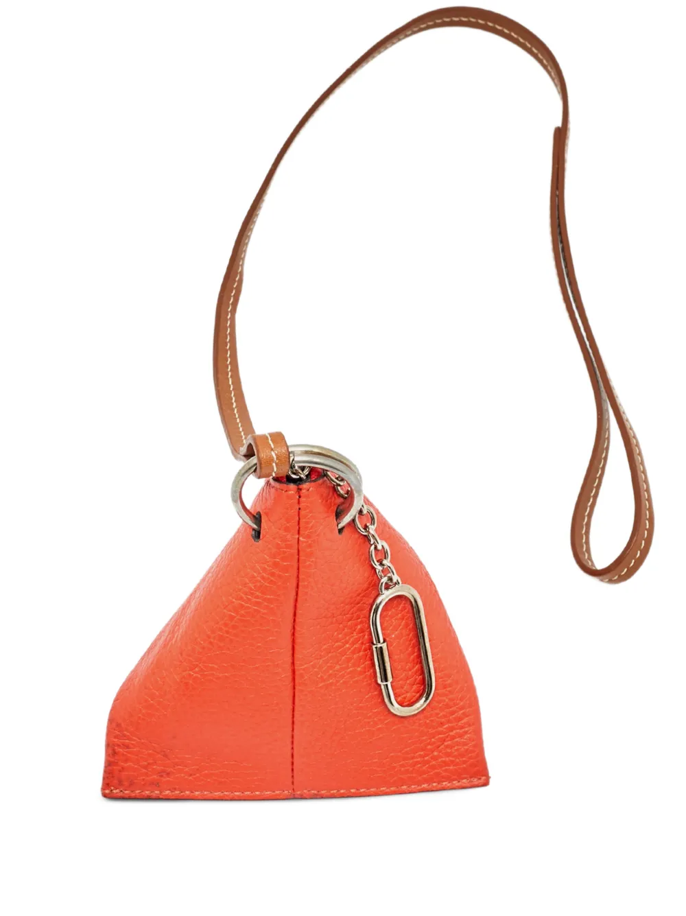 Celine Pre-Owned monedero con logo triangular | naranja | Image 1