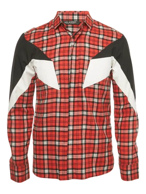 Neil Barrett checkered buttoned shirt