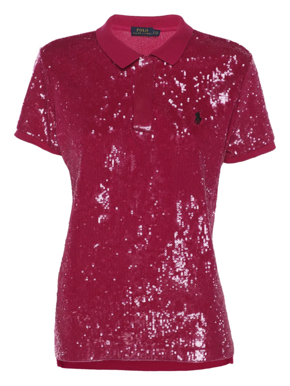 Polo Ralph Lauren sequin finish polo shirt - Rosso