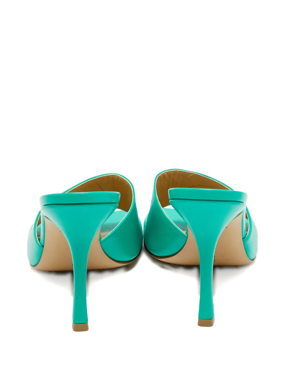 Bottega Veneta Pre-Owned Stretch heeled slide sandals - Groen