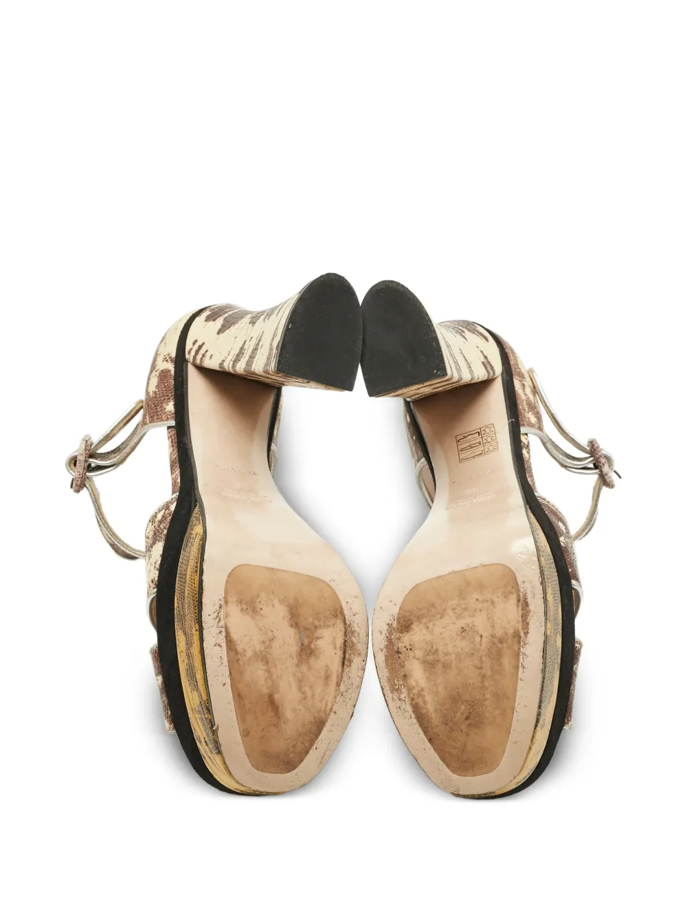 Miu Miu Pre-Owned lizard embossed platform sandals | Image 2
