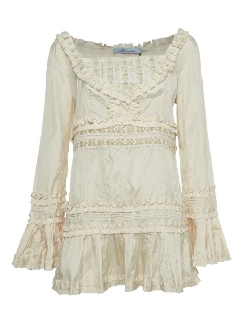 Blumarine ruffled silk blouse