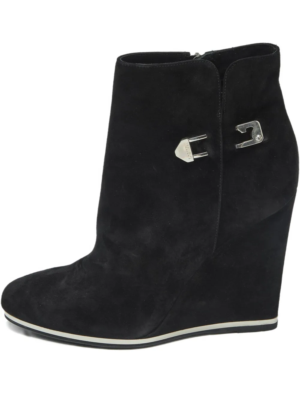 Le Silla wedge suede ankle boots - Nero