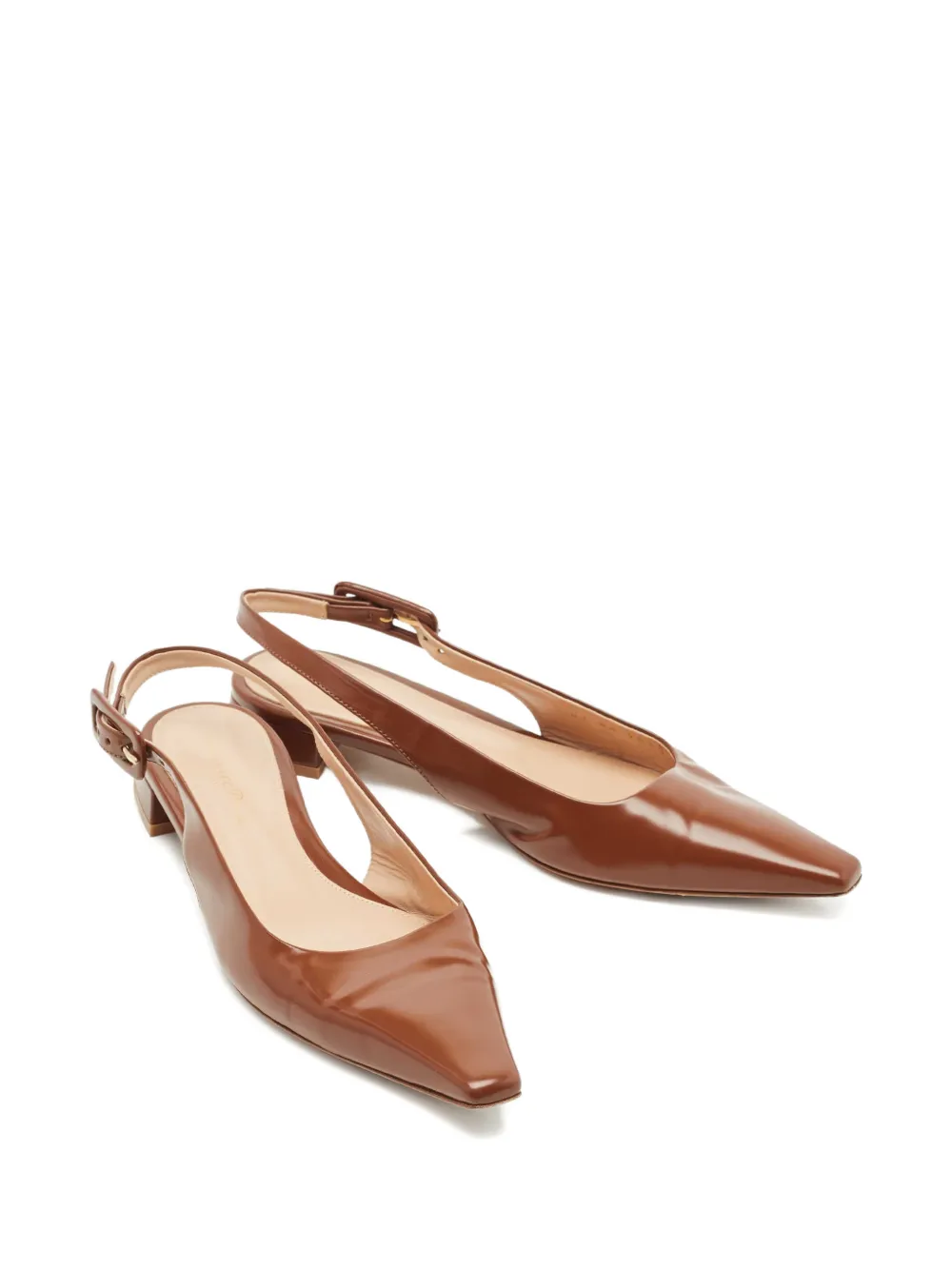 Gianvito Rossi Lindsay pointed-toe slingback pumps - Bruin