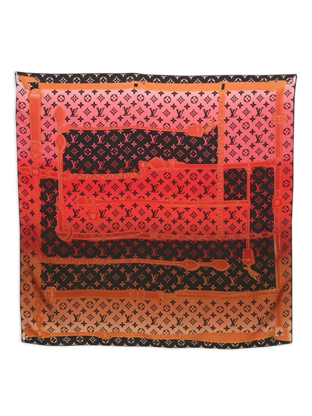 Louis Vuitton Pre-Owned Foulard Rising Confidential in seta - Rosso