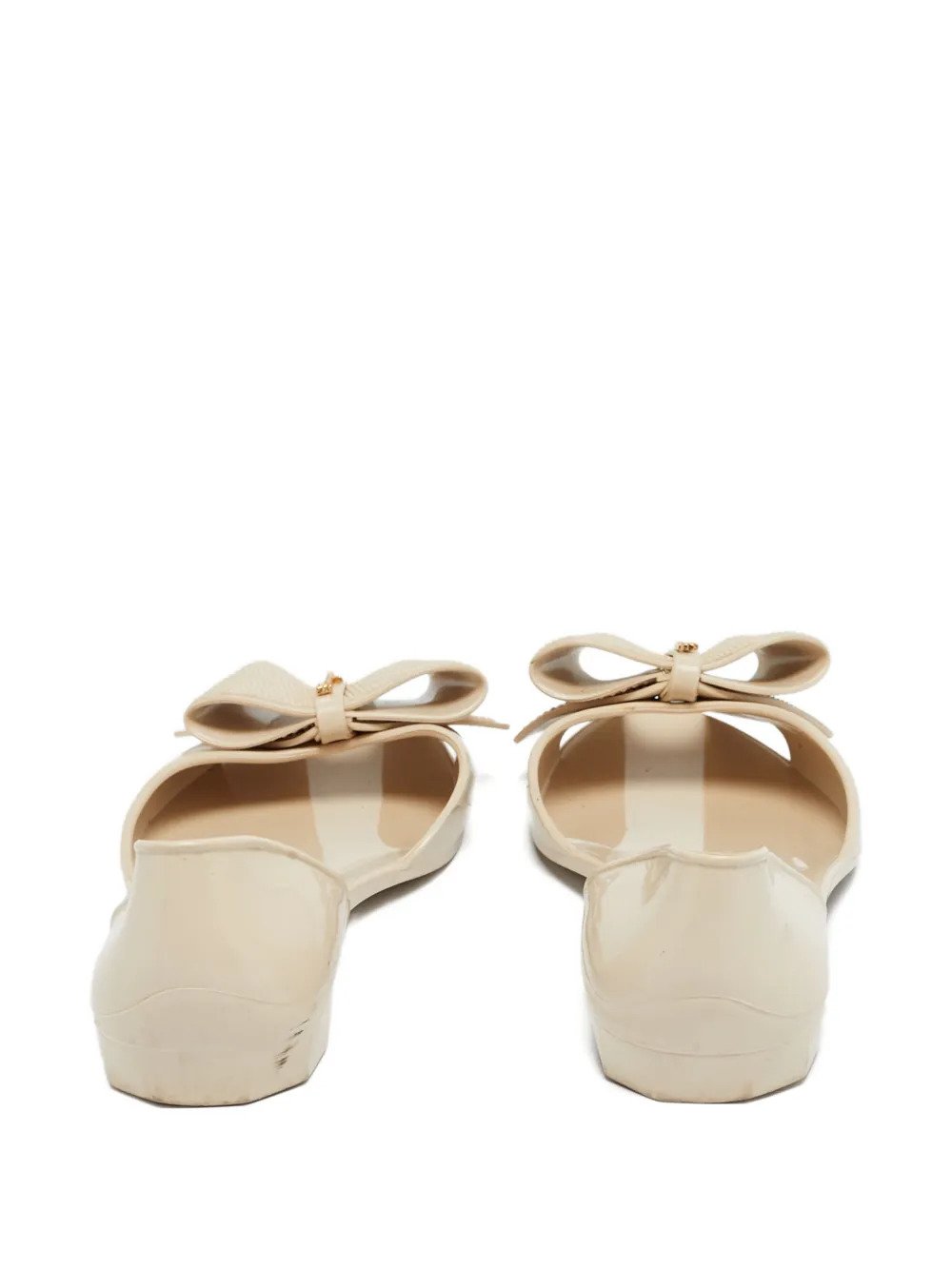 Ferragamo Pre-Owned bow ballet flats - Beige