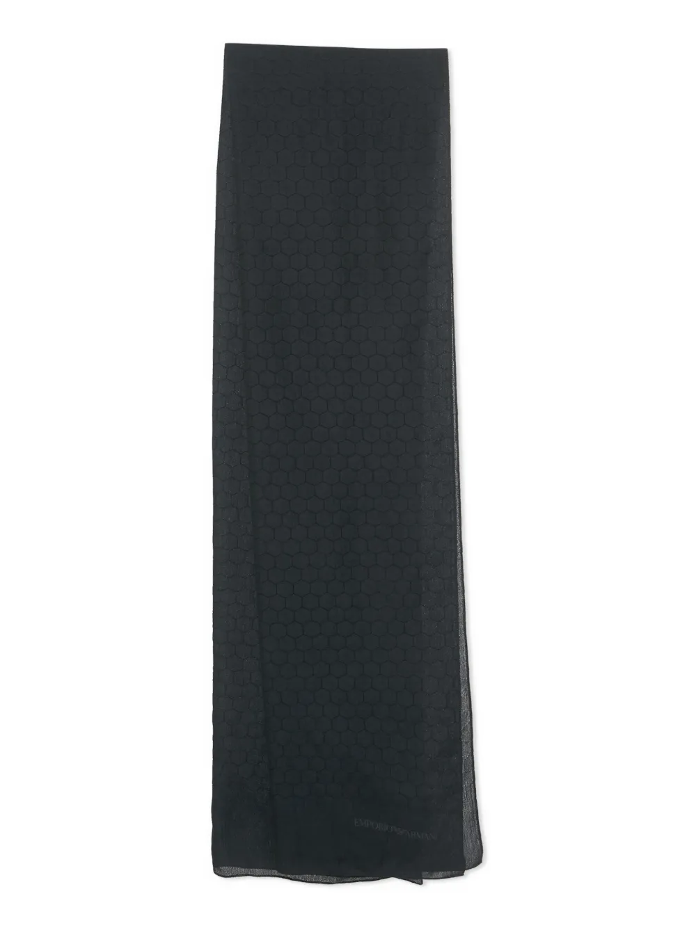 Emporio Armani Pre-Owned honeycomb jacquard scarf - Blu