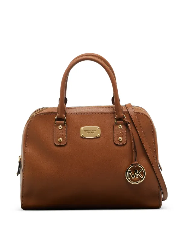Michael Kors Vintage Sandrine Satchel Tote Bag | Brown | FARFETCH JO