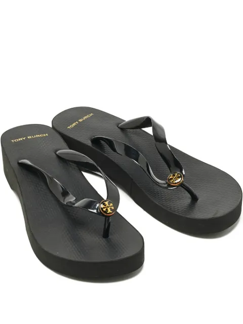 Tory Burch flip flops con detalle del logo