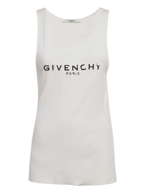 Givenchy Pre-Owned logo-print rib-knit tank top