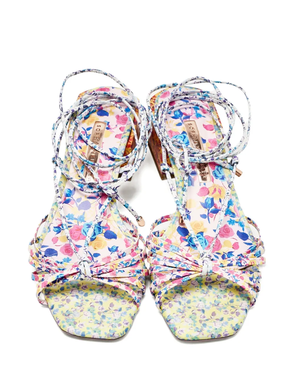 Sophia Webster floral-print sandals - Wit