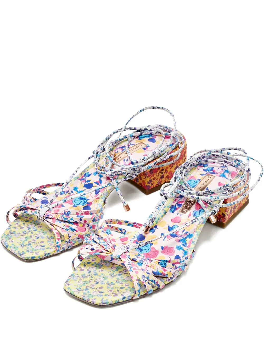 Sophia Webster floral-print sandals - Bianco