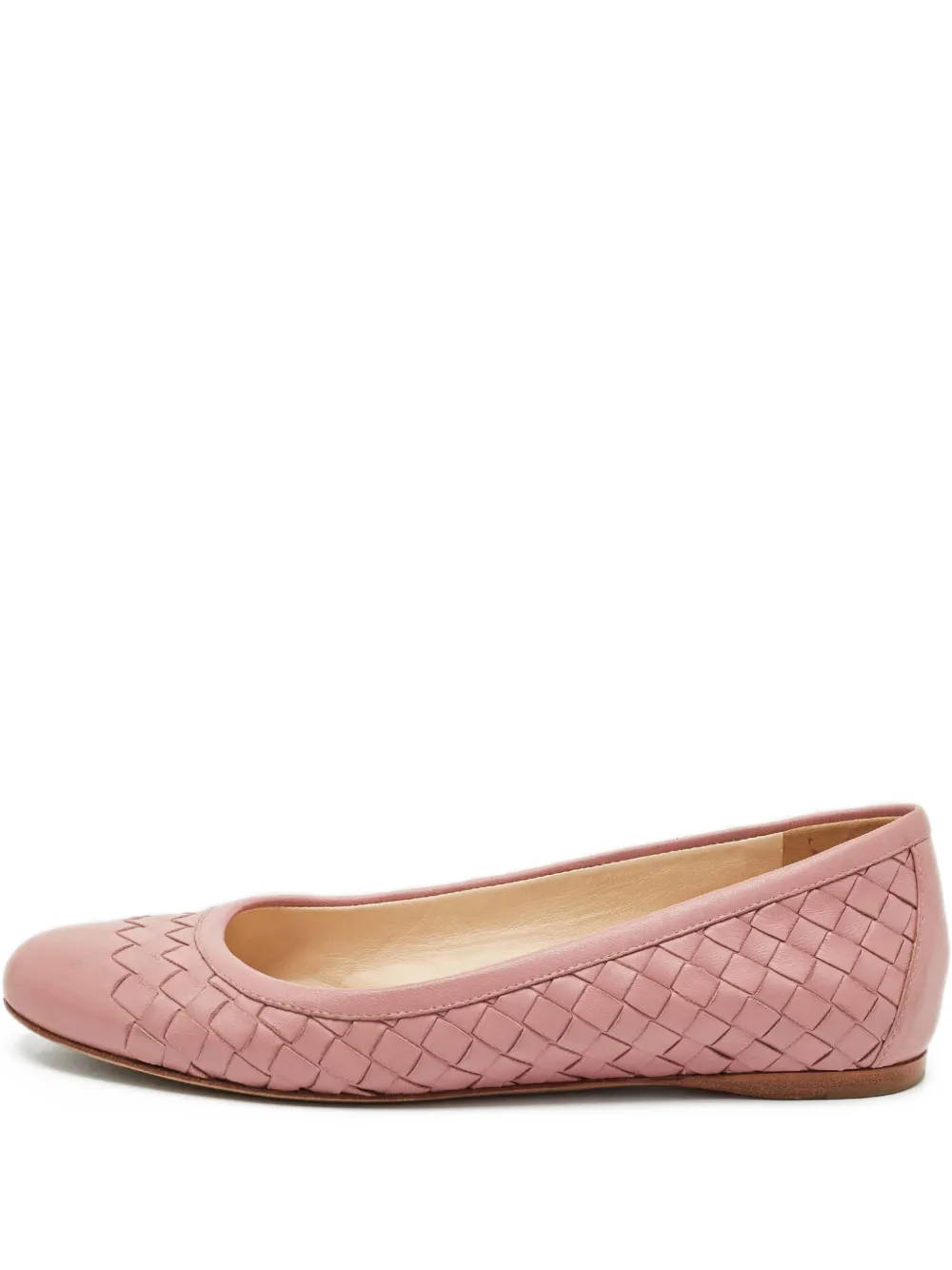 Bottega Veneta Pre-Owned Intrecciato leather ballet flats - Rosa
