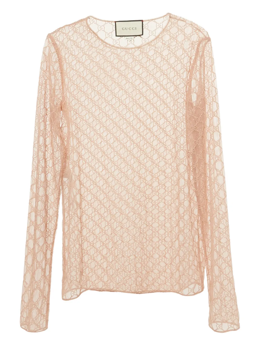 Gucci Pre-Owned embroidered tulle top - Rosa