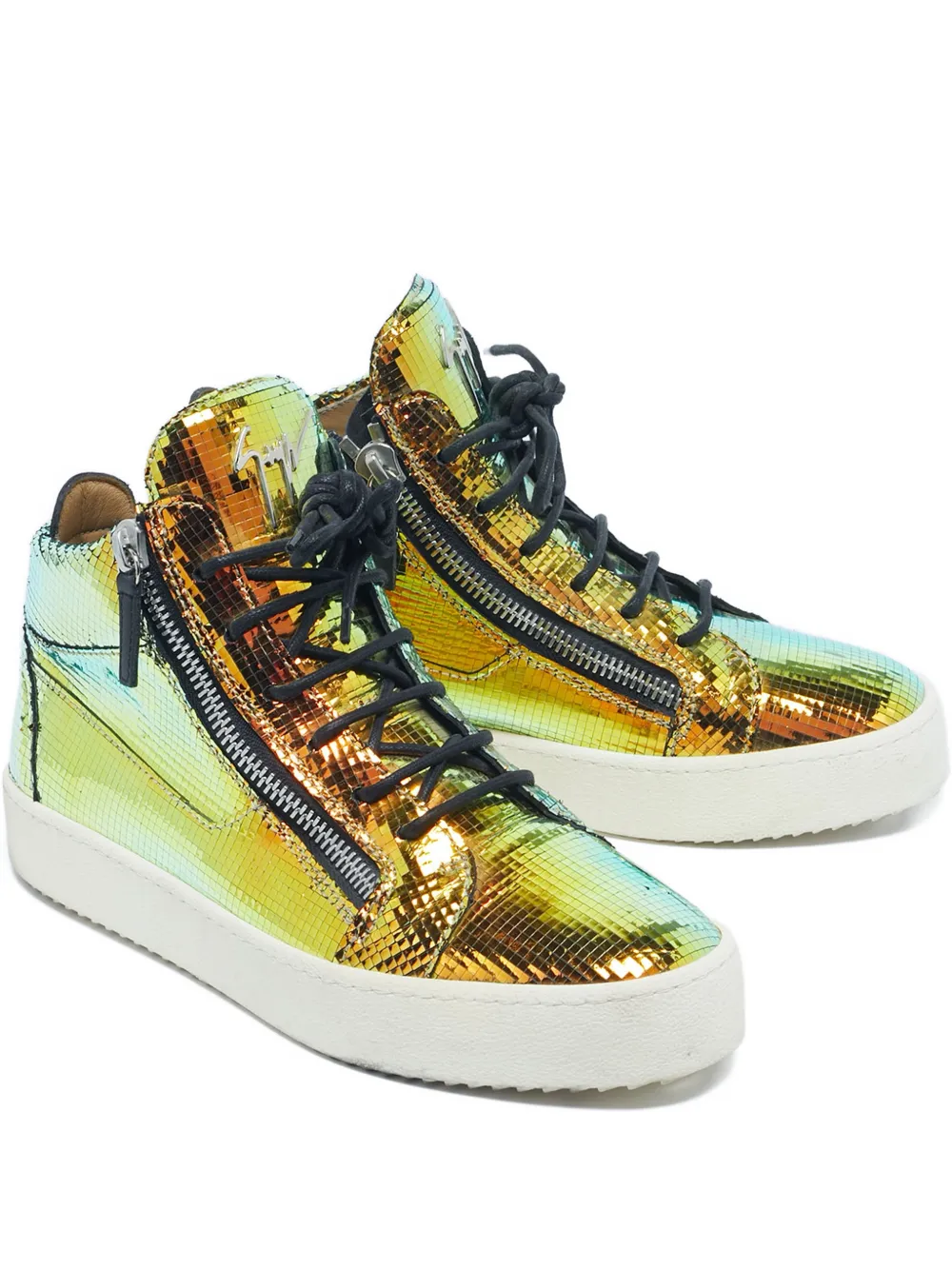 Giuseppe Zanotti Vintage Kriss leather zip-detail sneakers - Oro