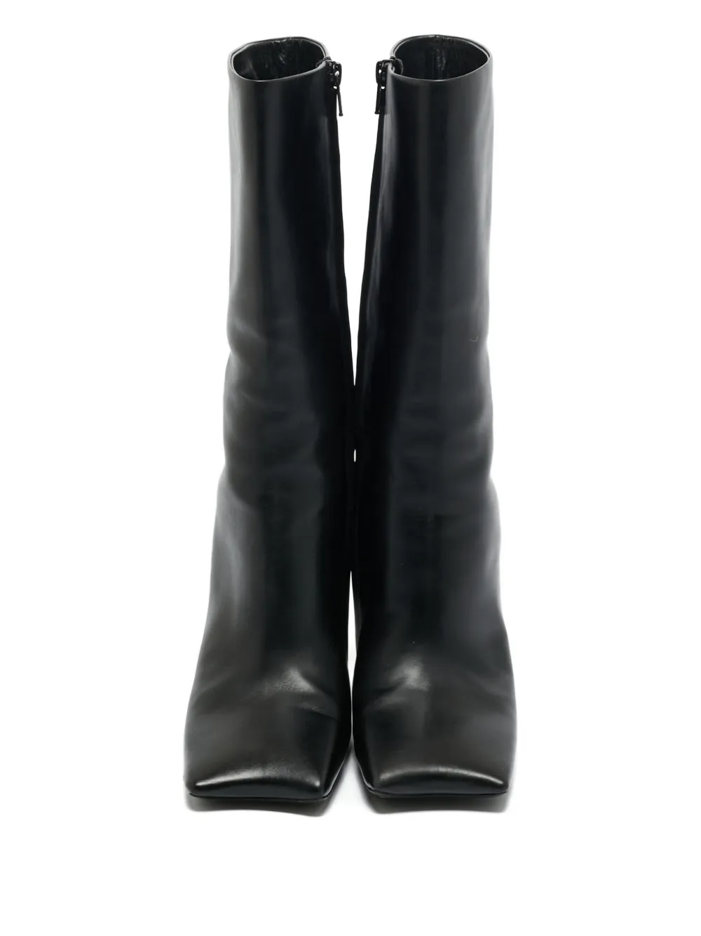 Balenciaga Pre-Owned square-toe leather boots - Zwart
