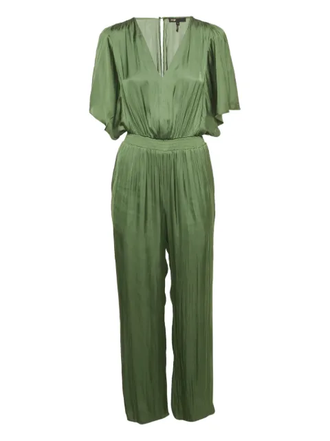 Maje satin-effect elastic-waist jumpsuit 