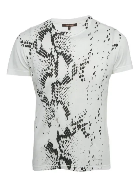 Roberto Cavalli Vintage playera con estampado de piel de serpiente