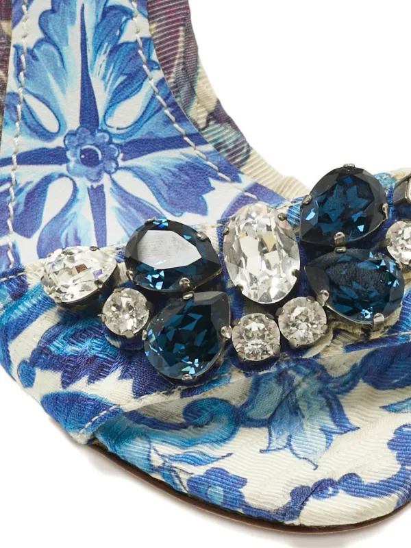 Dolce & Gabbana ホワイト ビジューサンダル Dolce & Gabbana Pre-Owned ビジューサンダル | ホワイト | FARFETCH JP