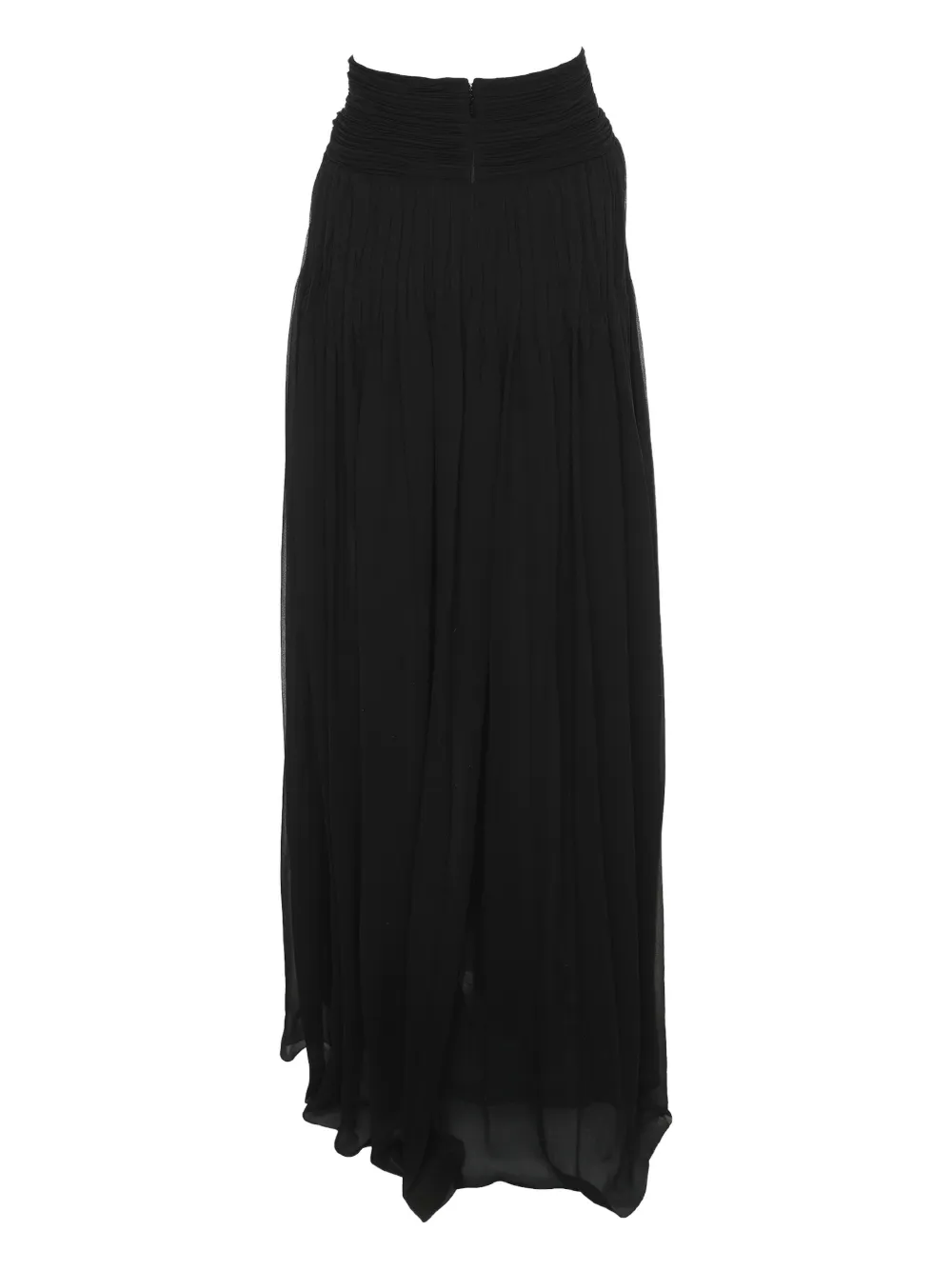 Chloé Pre-Owned pleated midi skirt - Zwart