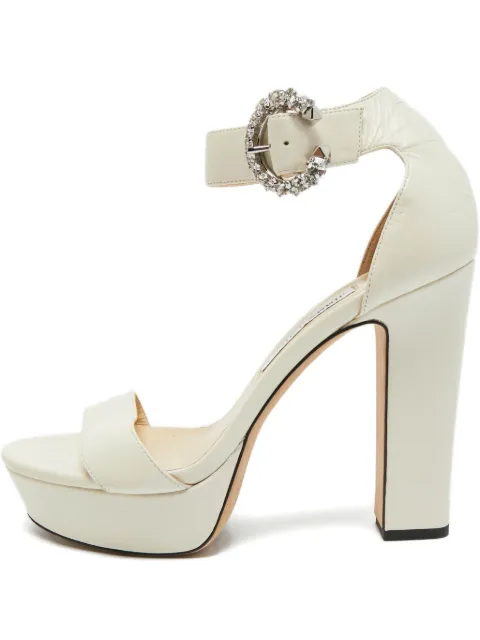 Jimmy Choo Pre-Owned crystal-embellished ankle-strap sandals